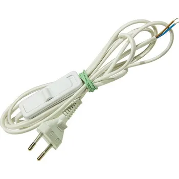 Napájecí kabel MojeLedy jednoduchý Prodlužovací Kabel 1,9 m 1 ks zásuvek bílý