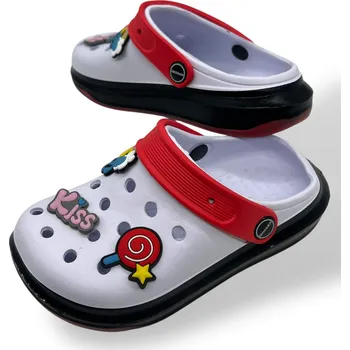 Dívčí pantofle Fashion Dívčí bílé gumové nazouváky 02 Barva: Bílá, Velikost: 30