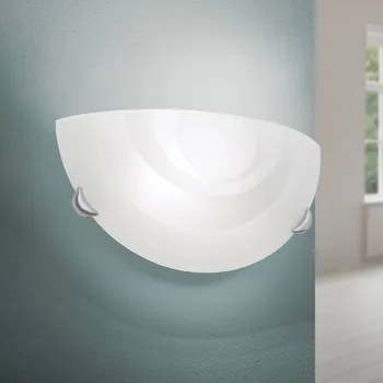 Lampička Orion Nástěnné svítidlo Ada z opálového skla, půlkruhové opálově bílá, nikl 1 x 60 W - Doprava zdarma