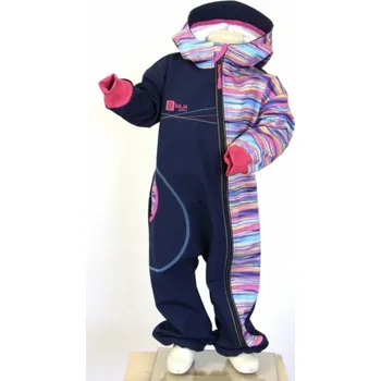 Kojenecká kombinéza Baja desing Sofshellová kombinéza s pruhy, dívka Velikosti: 104