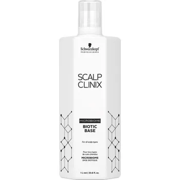 Vlasová regenerace Schwarzkopf Professional Scalp Clinix Biotic Base Treatment báze pro obnovu rovnováhy mikrobiomu pokožky hlavy 1 l