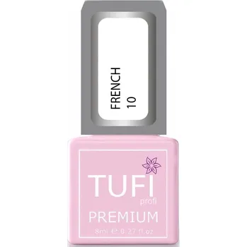 Lak na nehty Barevný hybridní lak na nehty TUFI profi French 10 bílý 8ml