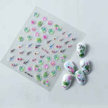 Samolepky na nehty Samolepící konvexní vzory RYBY, KARKIE KOI