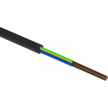 elektrický kabel ZAMEL Kabel bytový oponový 1m Černý OMY 3x0,5 mm2