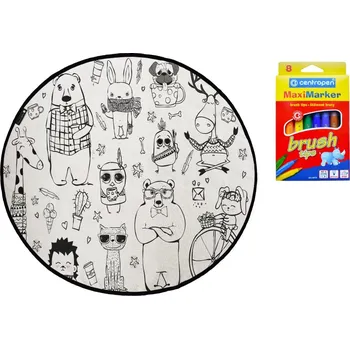 Koberec Butter Kings TRHÁK: KOBEREC - OMALOVÁNKY - Happy Friends Rozměry koberců: 130x130 (průměr) kruh