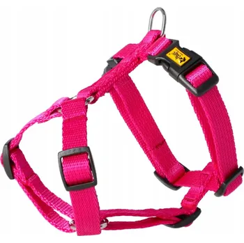 Postroj pro psa DINGO Postroj z popruhu, dvoupáskový GUARD ENERGY, dvě přezky - růžový L