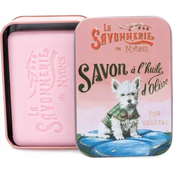 Mýdlo Marseillské mýdlo La Savonnerie de Nyons ROSE RŮŽE BOX Westie Dog 200g