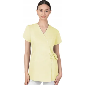 Pracovní zástěra 50 DÁMSKÝ ZAVINOVACÍ LÉKAŘSKÝ PLÁŠŤ / HALENA / TUNIKA, KOSMETICKÝ ZÁSTĚRA, MODEL 322