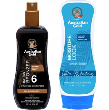 Přípravek na opalování Australian Gold Opalovací sprej SPF6 + Hydratační složka Moisture Lock