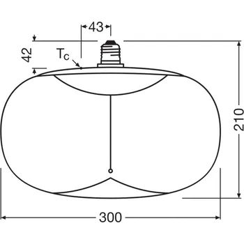 Lampička OSRAM LED Vintage Big Elipse E27 12W 818 žárovka jantarová tlumená amber - Doprava zdarma