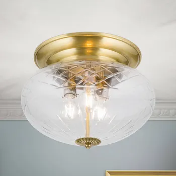 Orion Stropní světlo Enna Ø 40 cm bronzová, čirá 3 x 60 W - Doprava zdarma