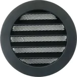 Dalap AVD 125 černá kovová větrací kruhová mřížka se síťkou