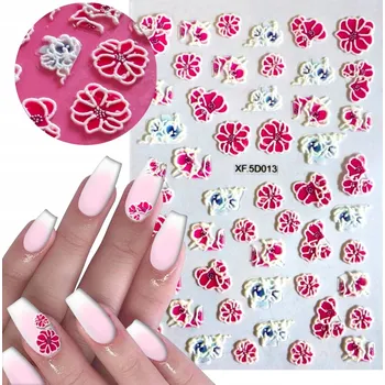 Samolepky na zdobení nehtů Vzorky KVĚTINY