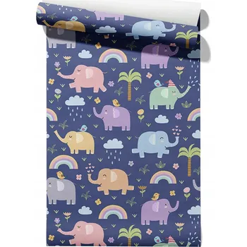 Tapeta Dětská vliesová tapeta Sloni, role 50 cm x 6,1 m