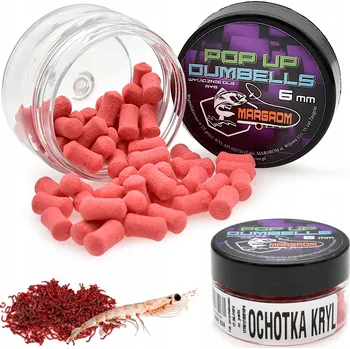 Boilies Dumbells POP UP 6 mm Margrom OCHOTKA KRYL nástraha Method Feeder