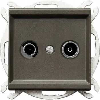 Elektrická zásuvka Anténní zásuvka nástěnná Ospel hnědá