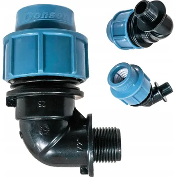 Vodovodní potrubí KOLENNÍ KOLENO SE ZÁVITEM PRO PE TRUBKY 20 x 3/4'' PALCE VNĚJŠÍ ZÁVIT DN20 AGAFLEX