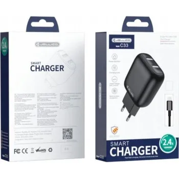 JELLICO SÍŤOVÁ NABÍJEČKA 2.4A 2X USB + USB-C