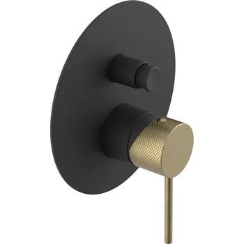 Vodovodní baterie ULTRASAN podomítková sprchová baterie, 2 výstupy, černá mat/zlato mat + slevový kód, + prodloužená záruka