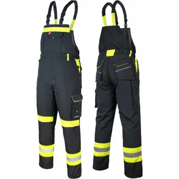 Pracovní obuv Černé dlouhé reflexní montérky s laclem CLASSIC-VIS s šlemi