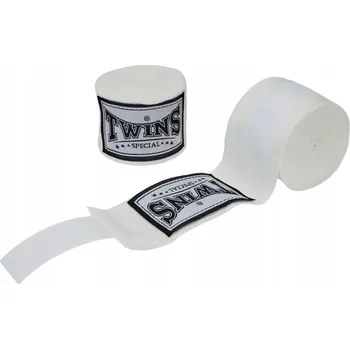 Boxerské rukavice Omotávky boxerské bandáže twins special CH5 4.5M BÍLÉ