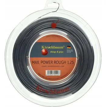 Struna na výplet tenisové rakety Tenisový výplet Kirschbaum Cívka Max Power Rough Antracit 1.25mm 200M