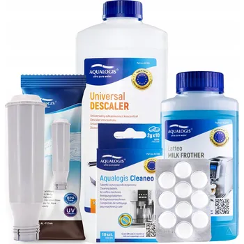 Sada Krups - AL-TES46, Odvápňovač 1L, Čistič mléčných okruhů Latteo 250ml, Čisticí tablety Cleaneo 10 Ks.