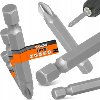 Bit 3x BIT ŠROUBOVÁKU PH2 50mm Magnetický hrot 1/4 Philips - SOLIDNÍ
