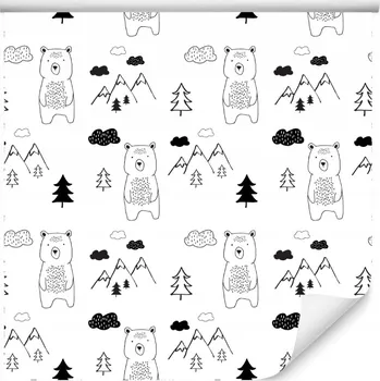 Tapeta Tapeta pro děti - Medvědi a hory /579089224