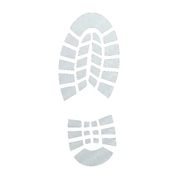 Samolepící dekorace SAMOLEPKA Stopa od boty levá (51 - 3D karbon bílý) NA AUTO, NÁLEPKA, FÓLIE, POLEP, TUNING, VLASTNÍ TEXT, TISK, AUTOSAMOLEPKY.cz, POLEPY, OBRÁZEK, LOGO, SAMOLEPKY