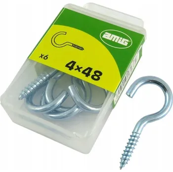 Vrták Šrouby do dřeva Amig 4 x 48 mm, 6 ks