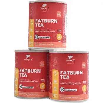 Spalovač tuku Natures Finest Fat burn tea 3 x 120g economy pack