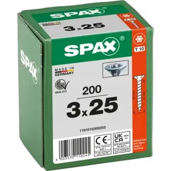 Vrut Šrouby do dřeva Spax 25 x 25 mm 200 ks, ks