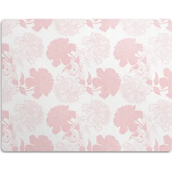 Miska pro psa Podložka do misky pro pro kočky psy Růžové květy 90x60 cm