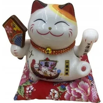 Japonská Kočka Štěstí Maneki-Neko Porcelánová 16cm