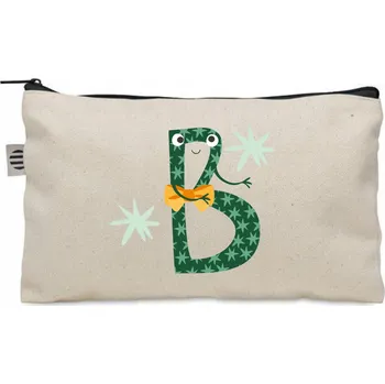 Penál ŠKOLNÍ PENÁL POUZDRO bavlněné béžové PÍSMENO B jméno dítěte KO_063