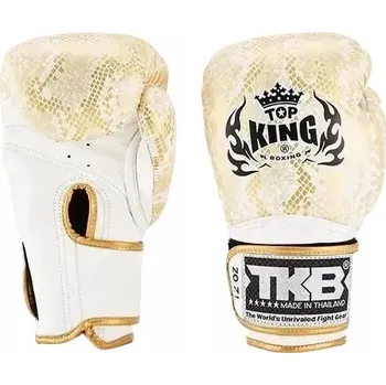 Boxerské rukavice Boxerské rukavice Top King TKBGSS-02-WH-GD-10OZ 10 oz