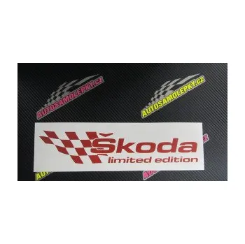 Polep vozidla SAMOLEPKA Škoda limited edition levá (14 - fialová) NA AUTO, NÁLEPKA, FÓLIE, POLEP, TUNING, VLASTNÍ TEXT, TISK, AUTOSAMOLEPKY.cz, POLEPY, OBRÁZEK, LOGO, SAMOLEPKY