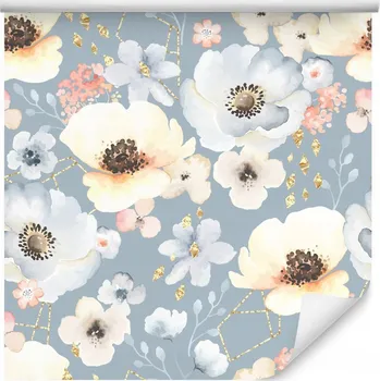 Fototapeta Tapeta do pokoje teenagera barevné KVĚTY akvarel příroda