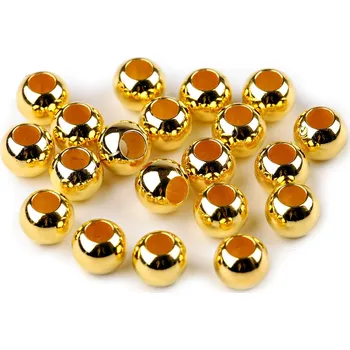 Plastové korálky Metalic s velkým průvlekem 8x10 mm Varianta: 3 žluté zlato, Balení: 20 ks