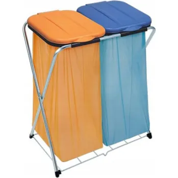 Odpadkový koš Stojan a stojan na pytle na třídění ocel, pozinkovaný Artex, 2 l, vícebarevný