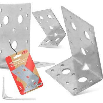 Úhloměr TESAŘSKÝ ÚHELNÍK OCELOVÝ ZESÍLENÝ 90x50x76 SPOJOVACÍ ÚHELNÍK PRO TRUHLÁŘE A MONTÁŽE