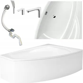 Vana PRAVÁ ROHOVÁ VANA S OBKLADEM, SEDÁTKEM, BATERIÍ A SIFONEM 170X115