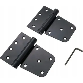 Stavební výplň Samozavírací panty pro branku, sada 2 ks, černé