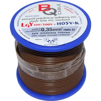 elektrický kabel Kabel LGY/H05V-K 0,35 mm2 25m Hnědý