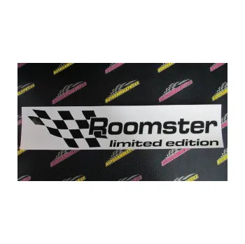 Polep vozidla SAMOLEPKA Roomster limited edition levá (10 - červená) NA AUTO, NÁLEPKA, FÓLIE, POLEP, TUNING, VLASTNÍ TEXT, TISK, AUTOSAMOLEPKY.cz, POLEPY, OBRÁZEK, LOGO, SAMOLEPKY