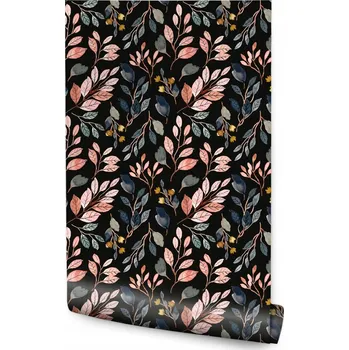 Fototapeta Dekorativní tapeta Akvarelové barevné LÍSTKY Příroda