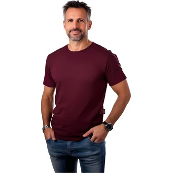 Pánské tričko Pánské tričko Marek, krátký rukáv, bordo S