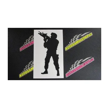 Samolepící dekorace Voják 004 levá (12 - zelená) SAMOLEPKA NA AUTO, NÁLEPKA, FÓLIE, POLEP, TUNING, VLASTNÍ TEXT, TISK, AUTOSAMOLEPKY.cz, POLEPY, OBRÁZEK, LOGO, 3D STICKERS