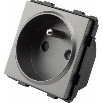 Elektrická zásuvka Elektrická Zásuvka nástěnná Luuna šedá